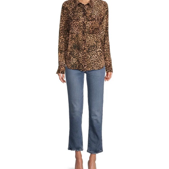 Good American Button Down Georgette Shirt NYOT - Picture 3 of 4